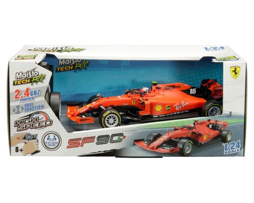 Maisto Tech R/C 1:24 Ferrari SF90 #16 Charles Leclerc – Matte Red – Ready To Run