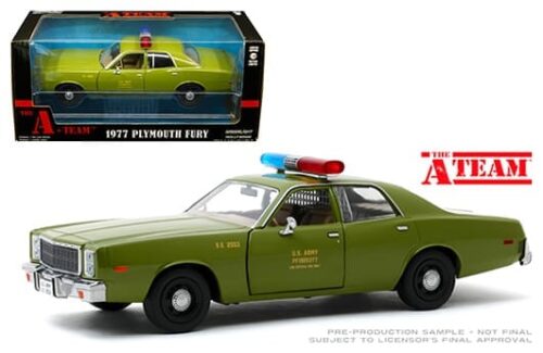 Greenlight 1:24 1977 Plymouth Fury U.S. Army Police – The A-Team – Hollywood