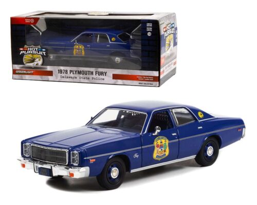 Greenlight 1:24 1978 Plymouth Fury (Blue) – Delaware State Police – Hot Pursuit Series 5