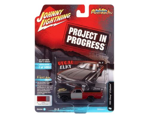 Johnny Lightning 1:64 1966 Chevrolet El Camino (Project in Progress) (Regal Red Flat w/Primer and Rust) – Street Freaks 2021 Release 4 Version A