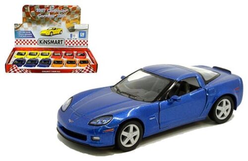 Kinsmart 1:36 2007 Chevrolet Corvette Z06 4.8″ – Display Tray Set of 12