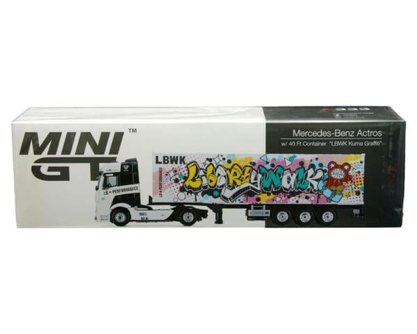 Mini GT 1:64 Mercedes-Benz Actros with 40′ Container LBWK Kuma Graffiti – LHD