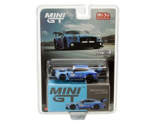 Mini GT 1:64 Bentley Continental GT3 #11 Team Parker 2020 Total 24 Hrs of Spa (RHD)(Blue) – MiJo Exclusives limited to 1800 pieces