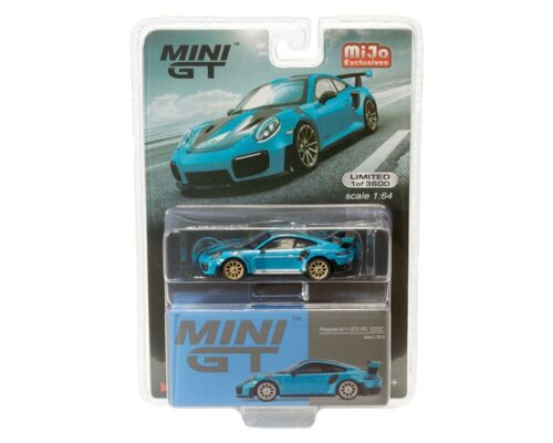 Mini GT 1:64 Porsche 911 GT2 RS Weissach Package (Miami Blue) (LHD) – MiJo Exclusives limited to 3600 pieces