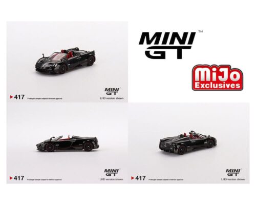 Mini GT 1:64 Pagani Huayra Roadster Black- Mijo Exclusive USA