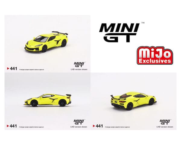 Mini GT 1:64 2023 Chevrolet Corvette Z06 Accelerate Yellow – Mijo Exclusive USA