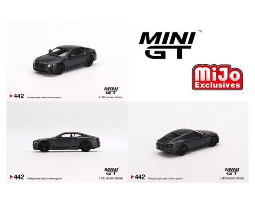 Mini GT 1:64 Bentley Continental GT Speed 2022 Anthracite Satin – Mijo Exclusive USA