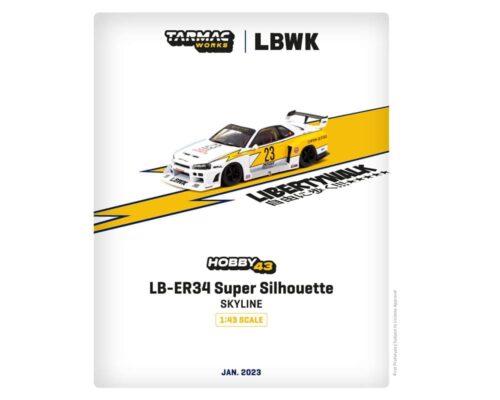 Tarmac Works 1:43 LB-ER34 Super Silhouette SKYLINE White #23