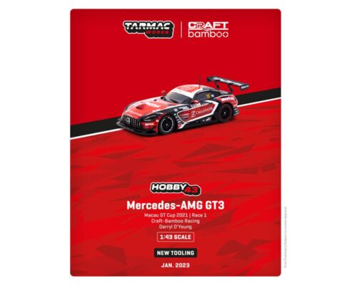 Tarmac Works 1:43 Mercedes-AMG GT3 Macau GT Cup 2021 – Race 1 Craft-Bamboo Racing Darryl O’Young New Tooling