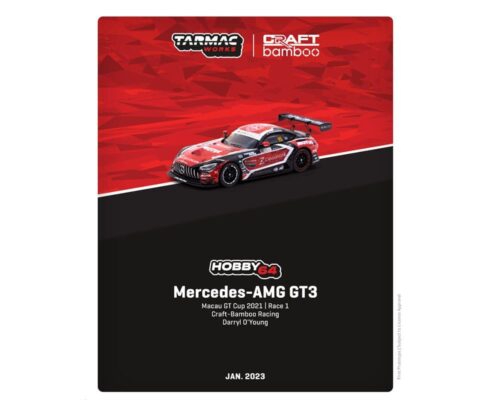 Tarmac Works 1:64  “Mercedes-AMG GT3 Macau GT Cup 2021 – Race 1 Craft-Bamboo Racing Darryl O’Young – Hobby64