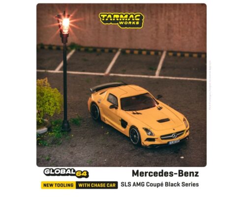 Tarmac Works 1:64 Mercedes-Benz SLS AMG Coupé Black Series  Yellow – Global 64