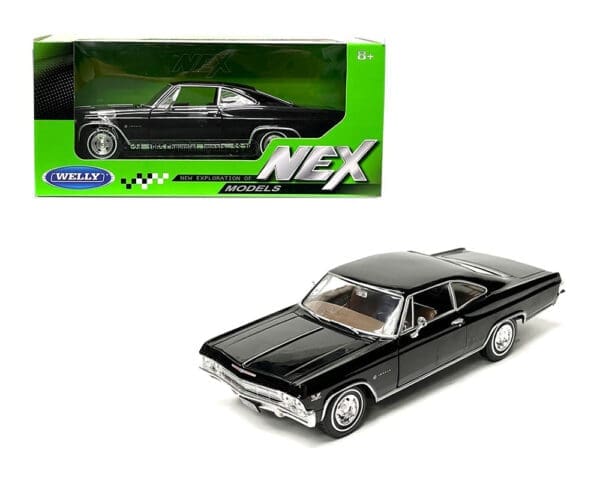 Welly 1:24 1965 Chevrolet Impala SS 396 Hardtop (Black with Brown Interior)