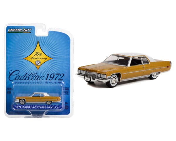 Greenlight 1:64 Anniversary Collection Series 14 – 1972 Cadillac Coupe deVille – Cadillac 70 Years