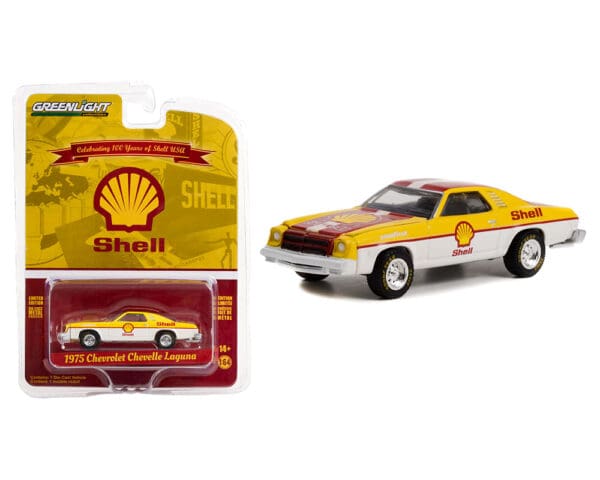 Greenlight 1:64 Anniversary Collection Series 14 – 1975 Chevrolet Chevelle Laguna – Shell Oil 100th Anniversary