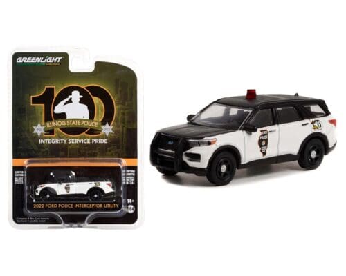 Greenlight 1:64 Anniversary Collection Series 14 – 2022 Ford Police Interceptor Utility – Illinois State Police 100th Anniversary