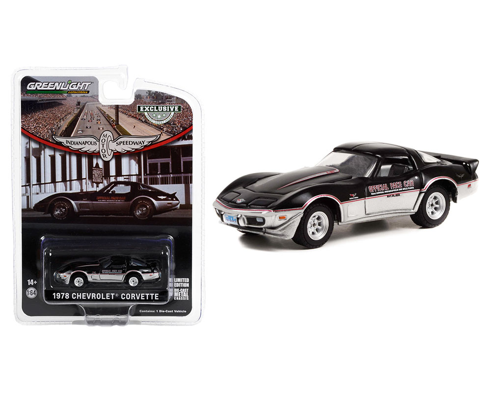 Greenlight 1:64 1978 Chevrolet Corvette - 62nd Annual Indianapolis 500 Mile  Race Official Pace Car - Hobby Exclusive