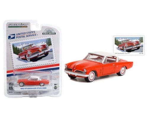 Greenlight 1:64 1953 Studebaker Starliner – United States Postal Service (USPS) America on the Move 50s Sporty Cars – Hobby Exclusive