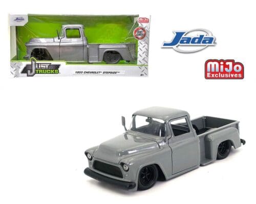 Jada 1:24 1955 Chevrolet Stepside Pickup Custom (Grey) – Just Trucks – MiJo Exclusives Limited Edition