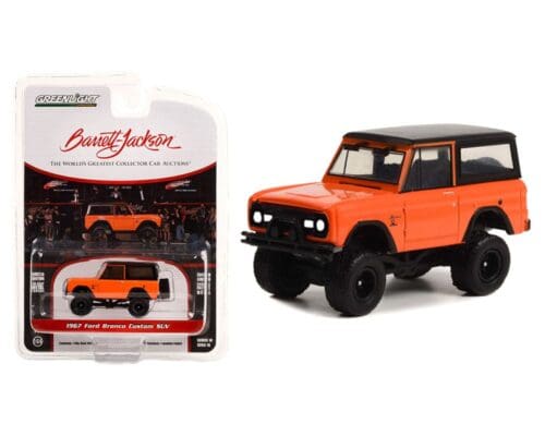 Greenlight 1:64 Barrett-Jackson Series 10 – 1967 Ford Bronco Custom (Lot #1267) – Custom Orange with Black Top