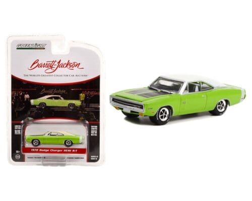 Greenlight 1:64 Barrett-Jackson Series 10 – 1970 Dodge Charger HEMI R/T (Green with White Roof)