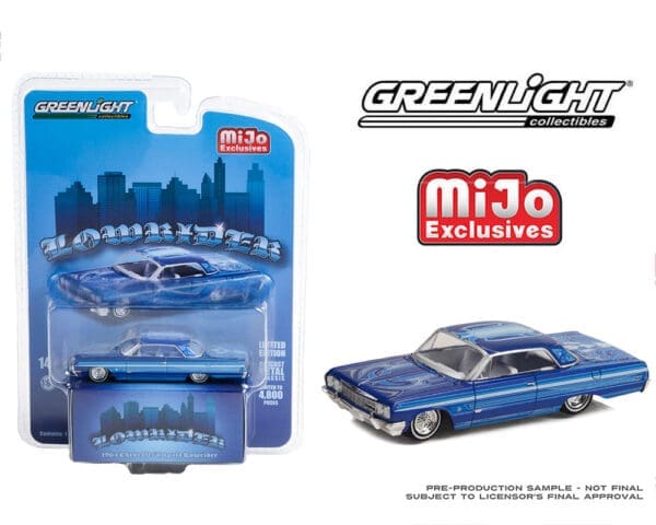 Greenlight 1:64 Lowrider 1964 Chevrolet Impala SS – Blue – Limited 4,800 Pieces – MiJo Exclusives