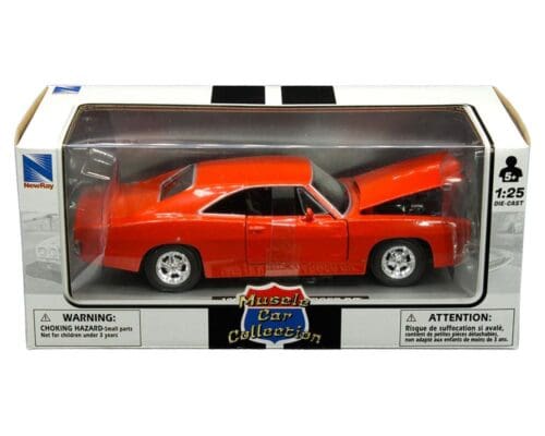 New Ray 1:24 1969 Dodge Charger (Orange) – Muscle Car Collection