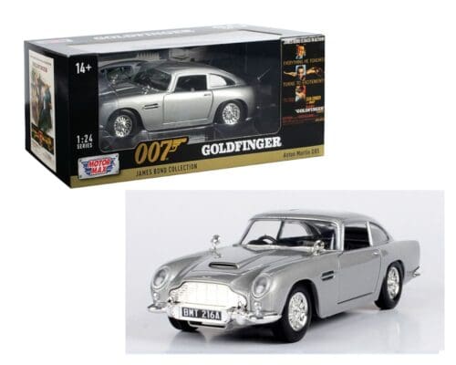 Motormax 1:24 Aston Martin DB5 (Silver) – James Bond Collection – Goldfinger