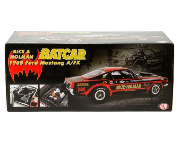 ACME 1:18 1965 Ford Mustang A/FX (Black and Red) – Batcar – Rice & Holman – Limited 1086 Pieces