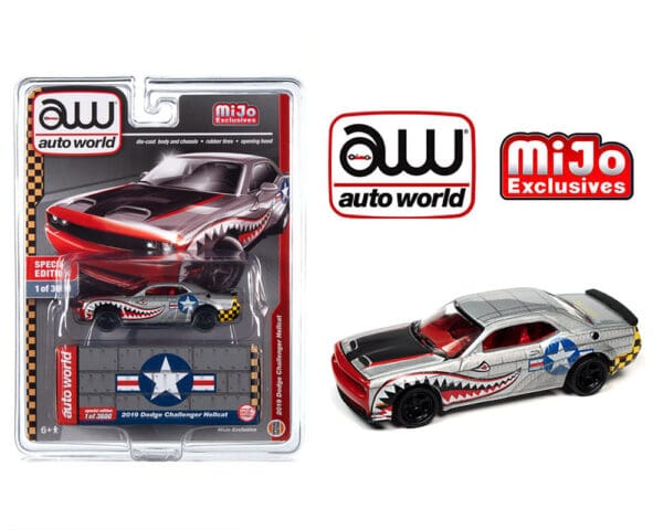 Auto World 1:64 Mijo Exclusives 2019 Dodge Challenger Hellcat Shark Teeth Custom Limited 3,600 Pieces