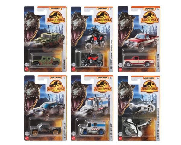 Matchbox 1:64 Jurassic World Vehicles 2022 Assortment P Case