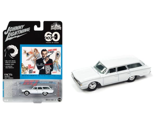 Johnny Lightning 1:64 Pop Culture 2022 Release 2 – James Bond From Russia With Love Ford Ranch Wagon 1960 Solid Pack