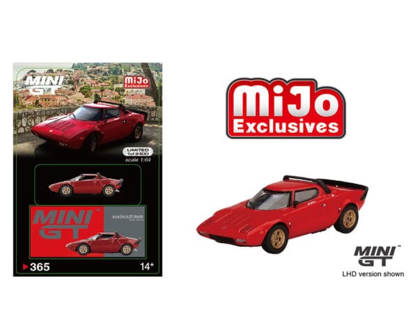 Mini GT 1:64 Lancia Stratos HF Stradale (Rosso Arancio) – MiJo Exclusives