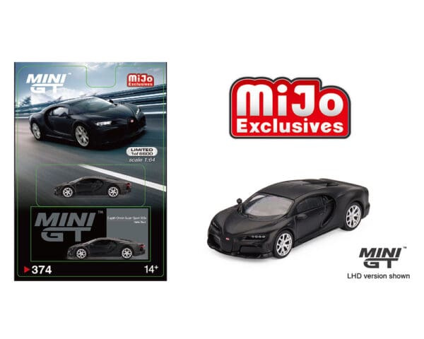 Mini GT 1:64 Bugatti Chiron Super Sport 300+ (Matte Black) – MiJo Exclusives