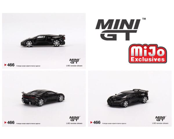 Mini GT 1:64 Bugatti Centodieci Black – MiJo Exclusive