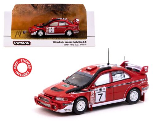 Tarmac Works 1:64 Mitsubishi Lancer Evolution 6.5 Safari Rally 2001 Winner #7