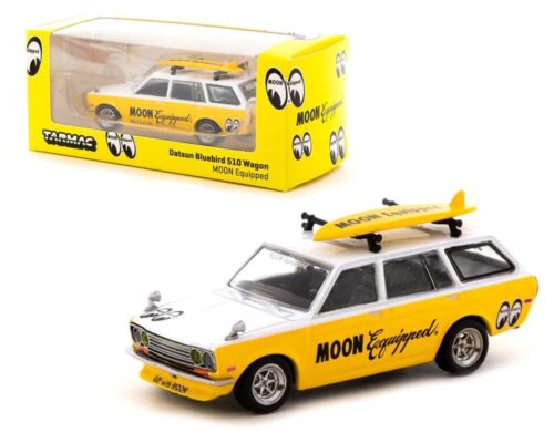 Tarmac Works 1:64 Datsun Bluebird 510 Wagon with Surfboard Moon Equipped – Global64