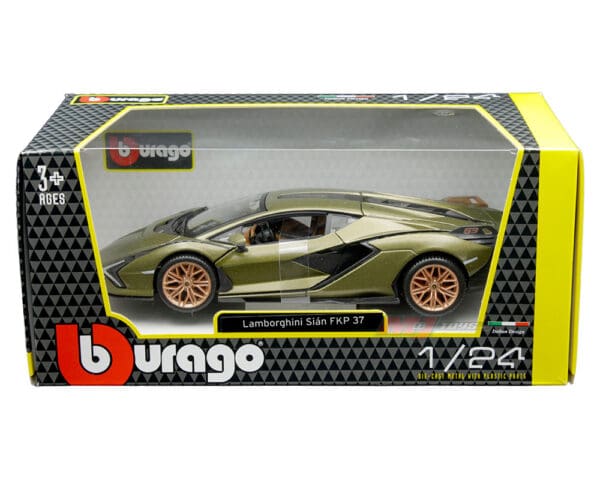 Bburago 1:24 Lamborghini Sián FKP 37 (Matte Green)