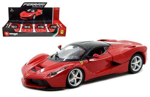 Bburago 1:24 LaFerrari – Ferrari Race & Play – Display Tray Set of 4