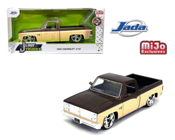 Jada 1:24 1985 Chevrolet C10 Cream 2 Tone Custom – Just Trucks – MiJo Exclusives Limited Edition