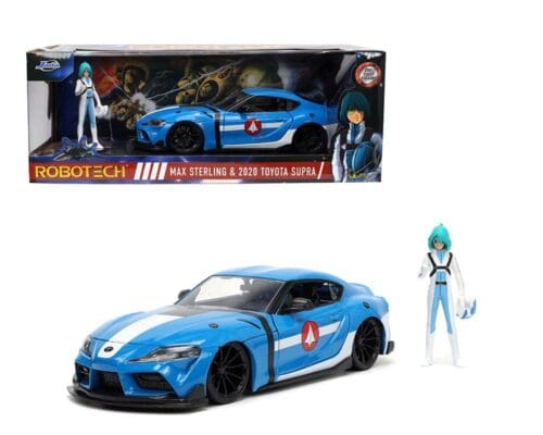 Jada 1:24 2020 Toyota Supra (Blue) & Max Sterling Figure – Robotech – Anime Hollywood Rides