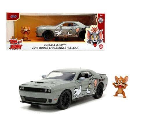 Jada 1:24 2015 Dodge  Challenger Hellcat with Jerry – Tom & Jerry – Hollywood Rides