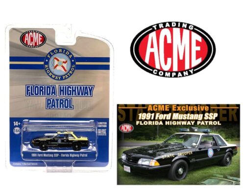 ACME 1:64 1991 Ford Mustang SSP Florida Highway Patrol Limited Edition – ACME Exclusive