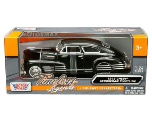 Motormax 1:24 1948 Chevrolet Aerosedan Fleetline (Black) – Timeless Legends