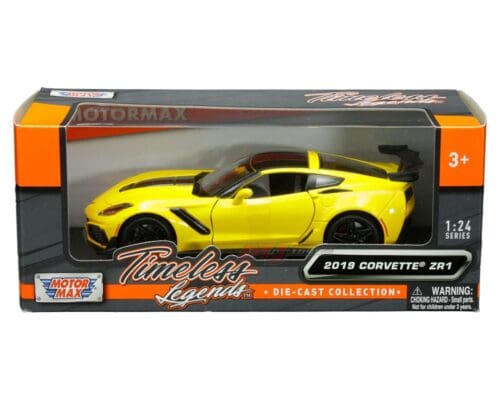 Motormax 1:24 2019 Chevrolet Corvette ZR1 (Yellow) – Timeless Legends