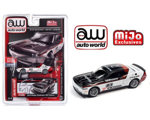 Auto World 1:64 2019 Dodge Challenger SRT Hellcat (White) Advan Yokohama – MiJo Exclusives