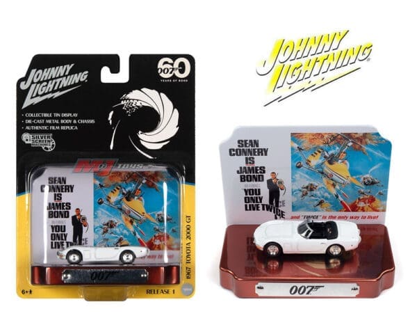 Johnny Lightning 1:64 Diorama 3D James Bond 007 You Only Live Twice 1967 Toyota 2000 GT