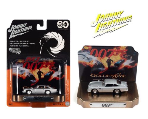 Johnny Lightning 1:64 Diorama 3D James Bond 007 Golden Eye 1965 Aston Martin DB5 Solid Case