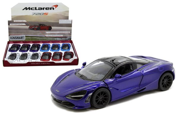 Kinsmart 1:36 2018 McLaren 720S 5″ – Display Tray Set of 12