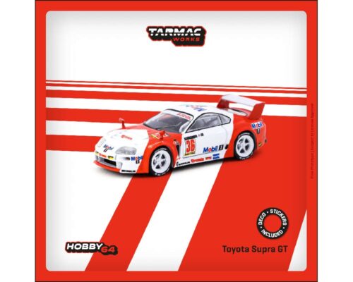 Tarmac Works 1:64 Toyota Supra GT BPR Zhuhai 1995 J. J. Lehto / Y. Dalmas #36 w/ Case