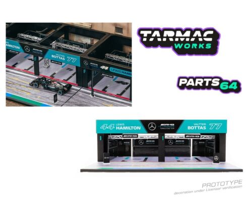 Tarmac Works 1:64 Parts64 Pit Garage Diorama Mercedes-AMG Petronas Formula One Team